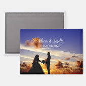custom your photo personalized name wedding magnet (Recto/Verso)