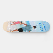 Custom Your Photo Skateboard with Text - Super DAD (Horz)