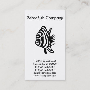 custom zebrafish company visitekaartje