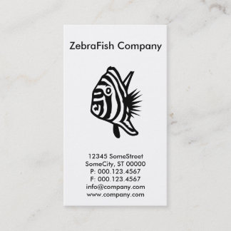 custom zebrafish company visitekaartje