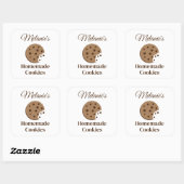Custom zelfgemaakte chocolade chip koekjes sticker (Vel)