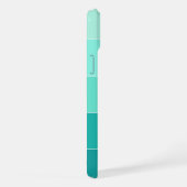 Custom Zomer Blauw Aqua Ocean Turquoise Stripes iPhone Hoesje (Rechterkant)