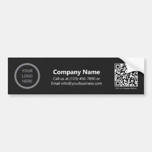 Custom Zwart Bedrijf Logo Promotionele QR Code Bumpersticker