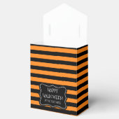Custom zwart en sinaasappel Halloween partij gunst Bedankdoosjes (Geopend)