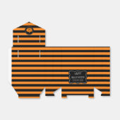 Custom zwart en sinaasappel Halloween partij gunst Bedankdoosjes (Uitgevouwen)