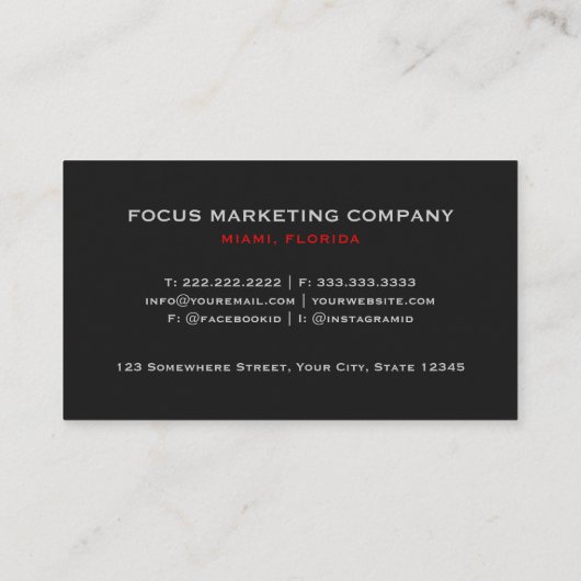 Custom Zwart Grijs Rood De Amerikaanse Vlag Premiu Visitekaartje (Achterkant)