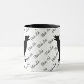 CUSTOM Zwart Lab Hond Silhouet Mok (Midden)