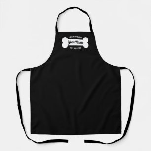 Custom zwart schort voor hondenverzorging bedrijf
