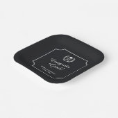 Custom Zwart Vierkant Graduation Party Papier Bord (Gebogen)