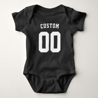 Custom Zwart Wit Football Jersey naam en nummer Romper