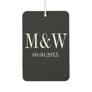 Custom zwart-wit hart auto luchtverfrisser