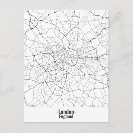 Custom Zwart-wit minimalistisch Londen City Briefkaart