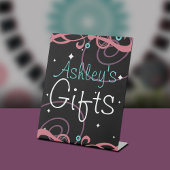 Custom Zwart Zoet 16 Verjaardag Reclamebord Met Voetstuk