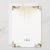 Custome Rustic Boho Fall Enregistrer la carte Date (Dos)