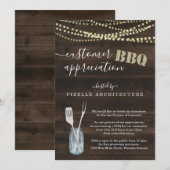Customer Appreciation Business BBQ Party Kaart (Voorkant / Achterkant)