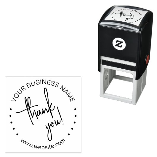 Customer Appreciation Hand-Script Dank u Zelfinktende Stempel (In situ)