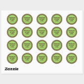 Customer Appreciation Minimalist Striped Bedankt Ronde Sticker (Vel)