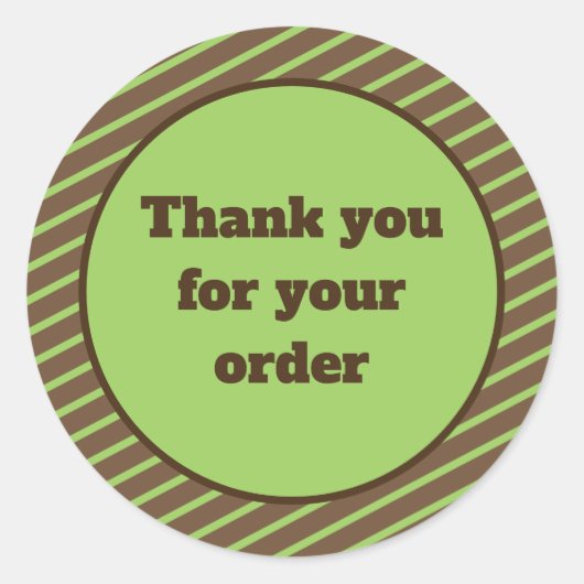 Customer Appreciation Minimalist Striped Bedankt Ronde Sticker (Voorkant)