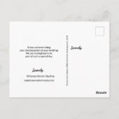 Customer Appreciing Wedding Photography Studio Briefkaart (Achterkant)