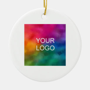 Customer Business Logo QR Code Eenvoudige Sjabloon Keramisch Ornament