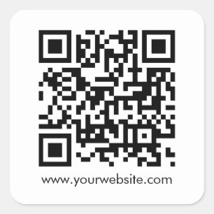 Customer Business QR-code Moderne eenvoudige Sjabl Vierkante Sticker