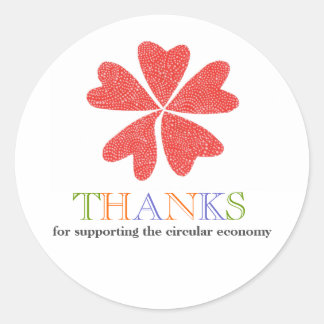 Customer Circular Economy Thank You Ronde Sticker
