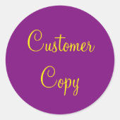 Customer Copy-Sticker Ronde Sticker (Voorkant)
