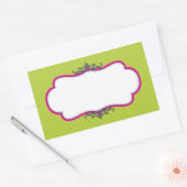 CUSTOMER PACKING SEAL schattig logo stijlvol roze Rechthoekige Sticker (Envelop)