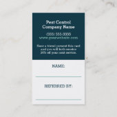 Customer Pest Control Services Aanbevelingskaartje (Achterkant)