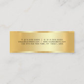 Customer Professional Elegant Faux Gold Template Mini Visitekaartje (Achterkant)