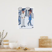 Customer Service Cartoon Poster (Keuken)