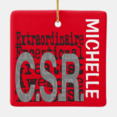 Customer Service Rep Extraordinaire CUSTOM Keramisch Ornament (Achterkant)
