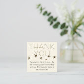 Customer Thank You Bees QR code Vierkante Visitekaartje (Staand voorkant)
