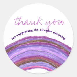 Customer thank you circular economy ronde sticker