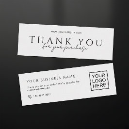 Customers Order Packaging Thank You Mini Inserts Mini Visitekaartje