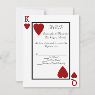 CustomInvites Spelen Kaart King/Queen RSVP