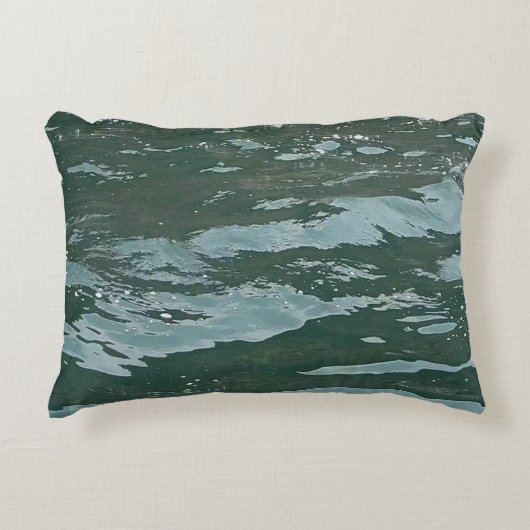 Customisable Azure Oceans Abstract Sea Water Coast Accent Kussen (Voorkant)