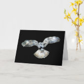 Customisable Buzzard Fanned Wings Greeting Card Kaart (Gele Bloem)
