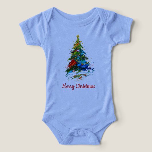 Customisable Christmas Tree Oil Painting Onepiece (Design voorkant)