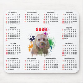 Customisable Cute Cavapoo Dog Calendar  Muismat