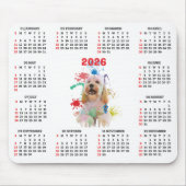 Customisable Cute Cockapoo Dog Calendar  Muismat (Voorkant)
