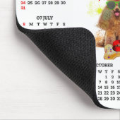 Customisable Cute Poodle Dog Calendar Muismat (Hoek)