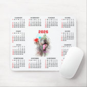 Customisable Cute Weimaraner Dog Calendar  Muismat (Met muis)