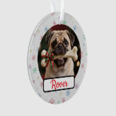 Customisable Dog And Bone Pet Owner's Acrylic Xmas (devant)