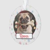 Customisable Dog And Bone Pet Owner's Acrylic Xmas (devant)