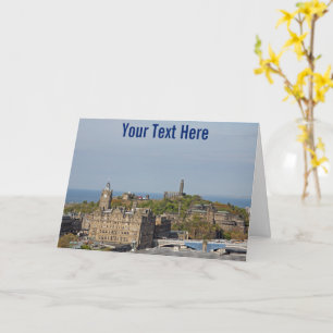 Customisable Edinburgh, Scotland Card Kaart