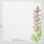 Customisable En-tête de lettre d'art d'aquarelle de vert de (Devant / Derrière)