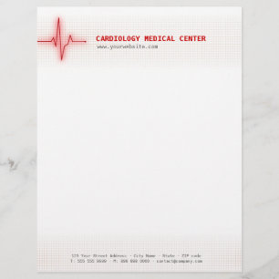 Customisable En-tête de lettre de cardiologie de signal de