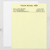 Customisable En-tête de lettre de clinique (toile blanche) (Devant / Derrière)