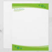 Customisable En-tête de lettre de fleurs de chaux (Devant / Derrière)